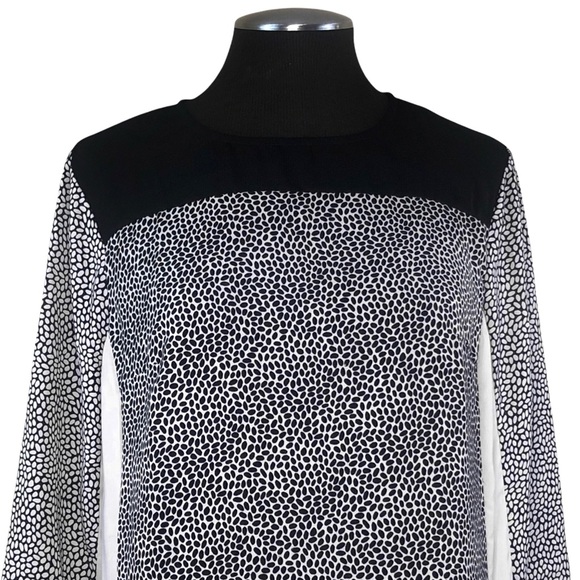 Cynthia Rowley - Mixed Print Zip Back Blouse - Medium - Picture 3 of 10